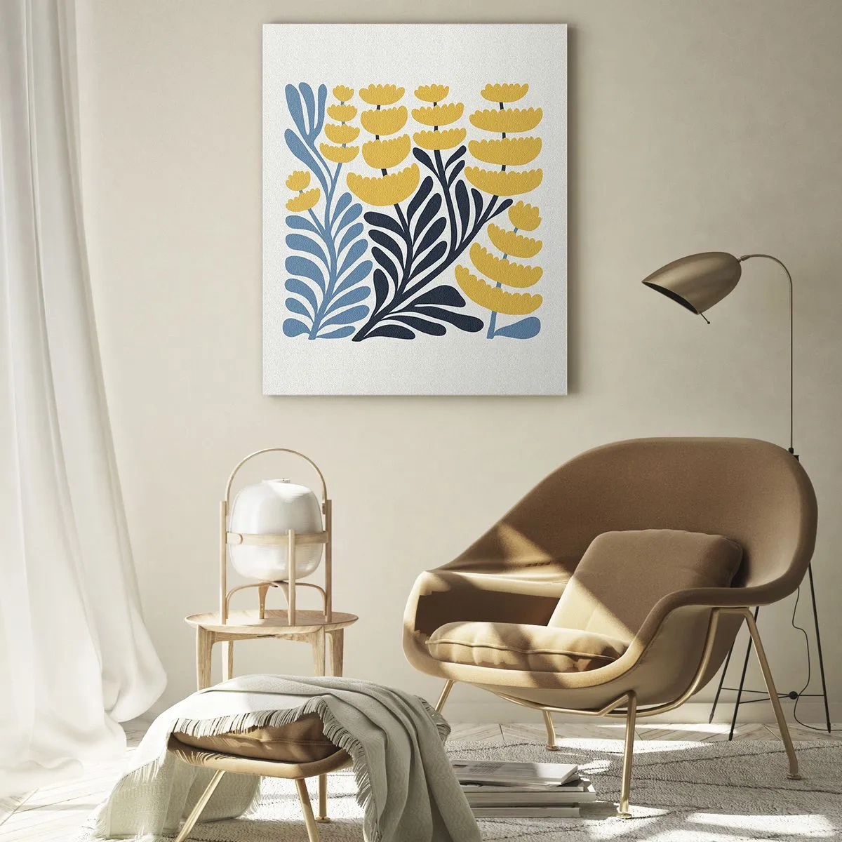 Glasbild - Bild auf glas - Sonniges Blumenbeet - 80x120 cm