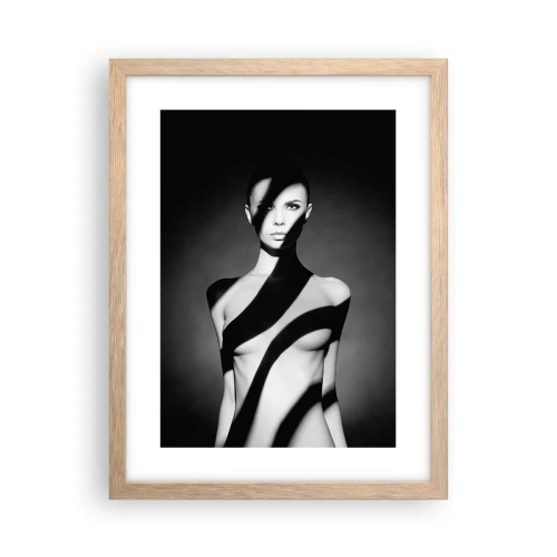 Poster in einem Rahmen aus heller Eiche - In Glanz und Schatten - 30x40 cm