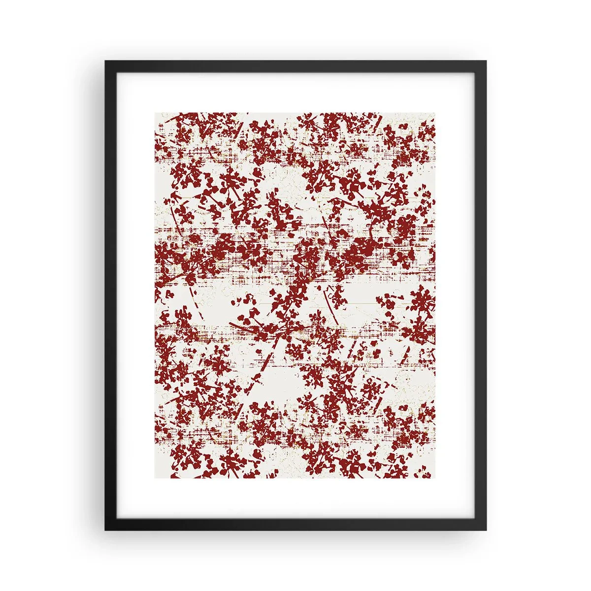 Poster in einem schwarzem Rahmen - Wie alter Perkal - 40x50 cm