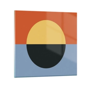 Glasbild - Bild auf glas - Eine Komposition aus Wärme und Kühle - 70x70 cm
