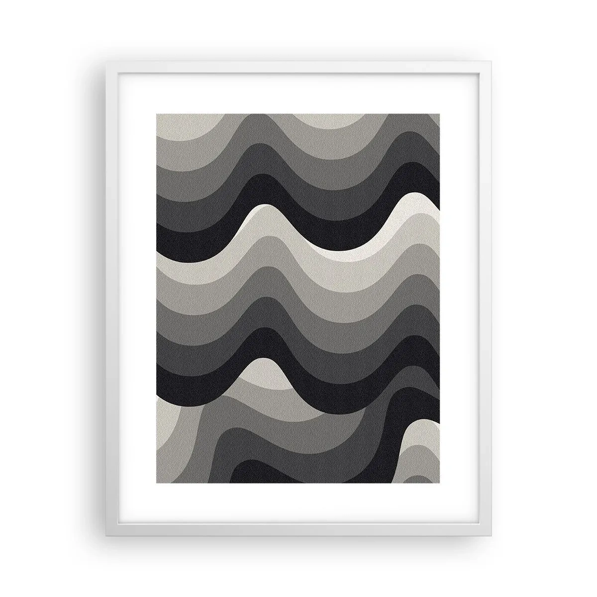 Poster in einem weißen Rahmen - Eine Welle nach der anderen - 40x50 cm