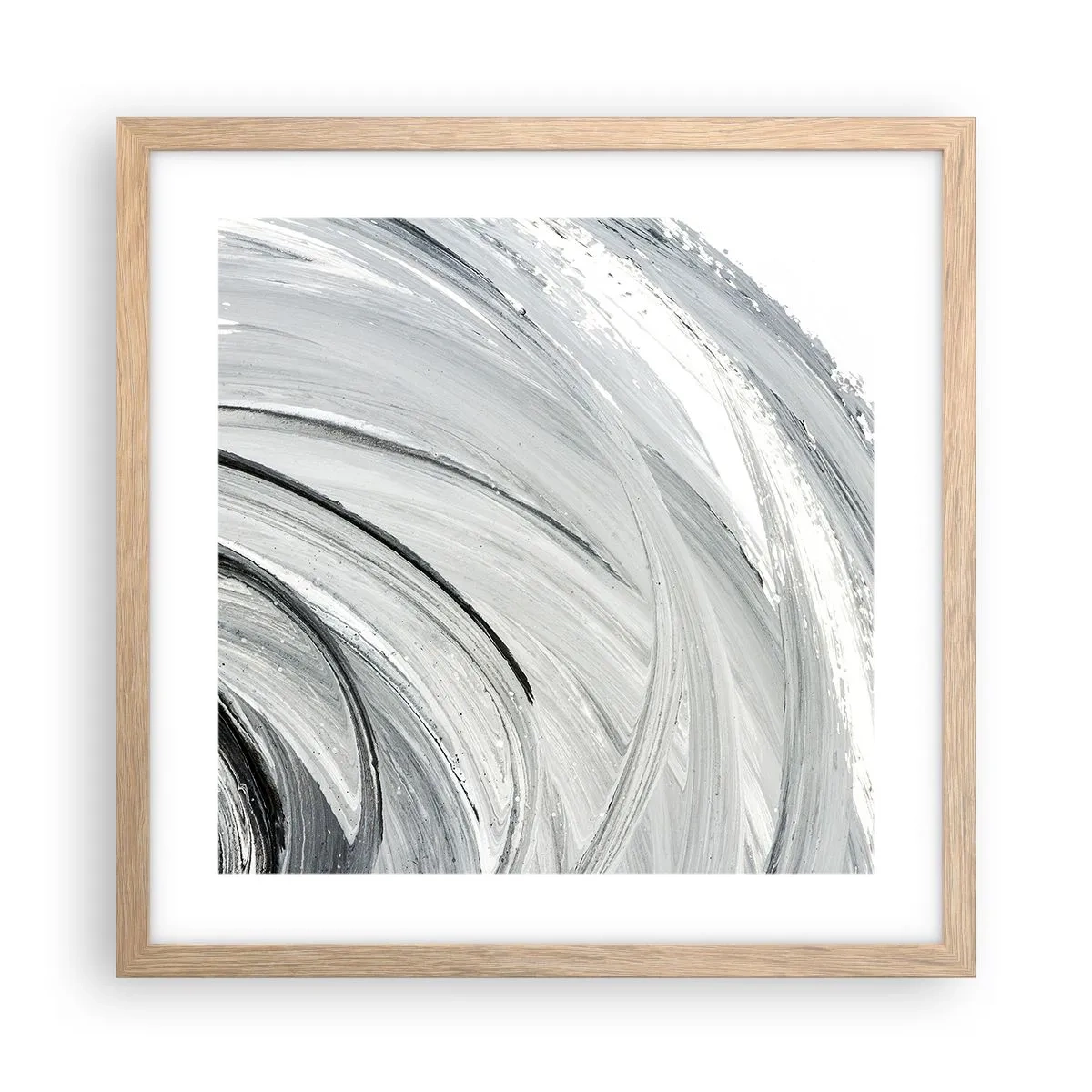 Poster in einem Rahmen aus heller Eiche - Orbitale Komposition - 40x40 cm