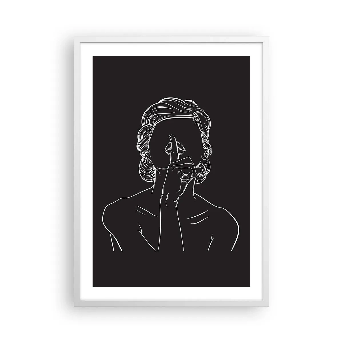 Poster in einem weißen Rahmen - Schönheit erblüht in der Stille - 50x70 cm