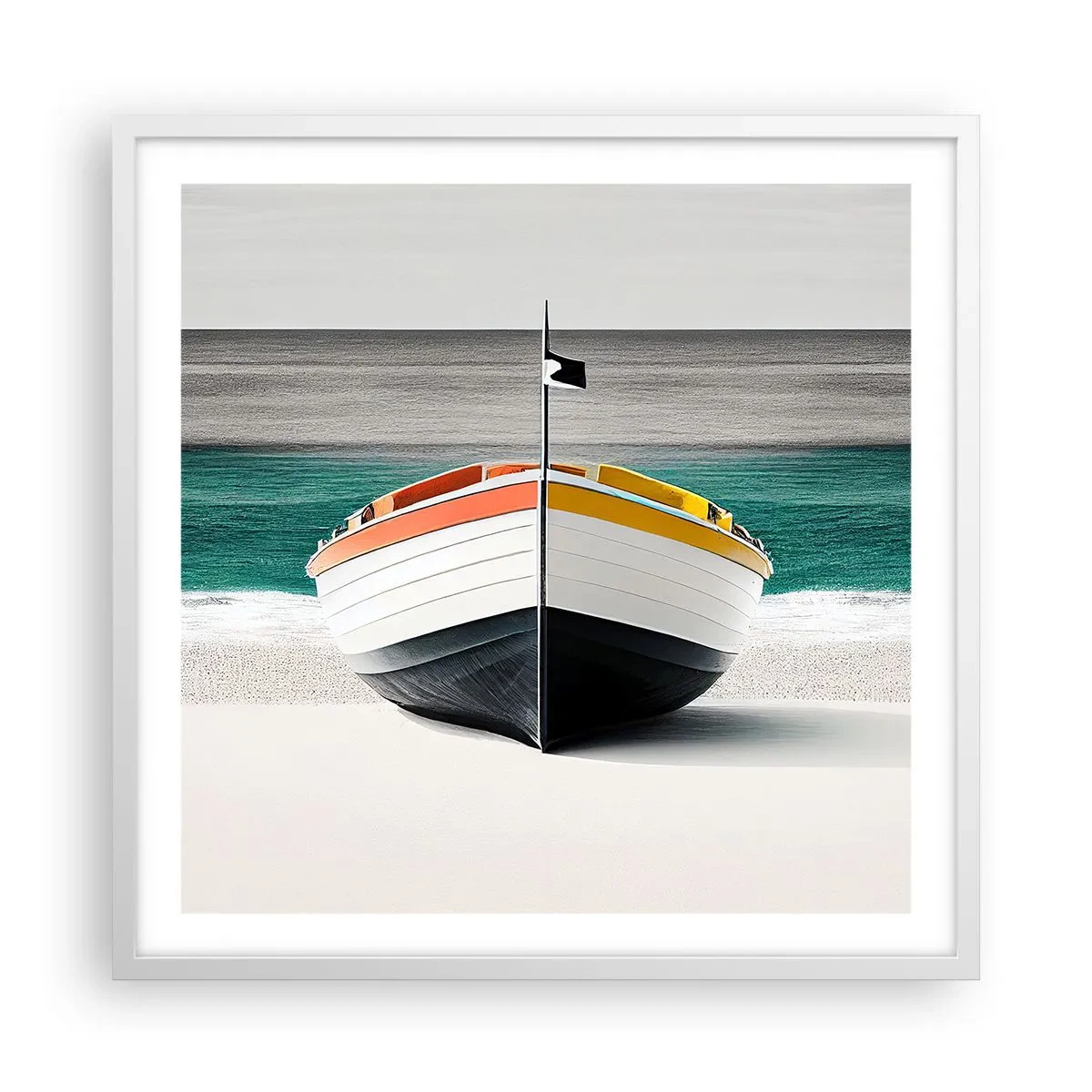 Poster in einem weißen Rahmen - An seinem Platz - 60x60 cm