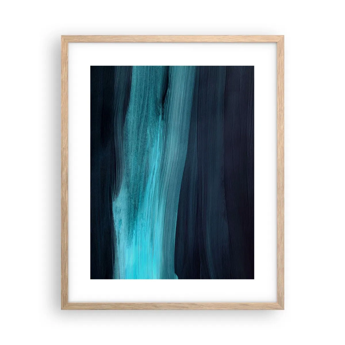 Poster in einem Rahmen aus heller Eiche - Gehen Sie mit dem Strom - 40x50 cm