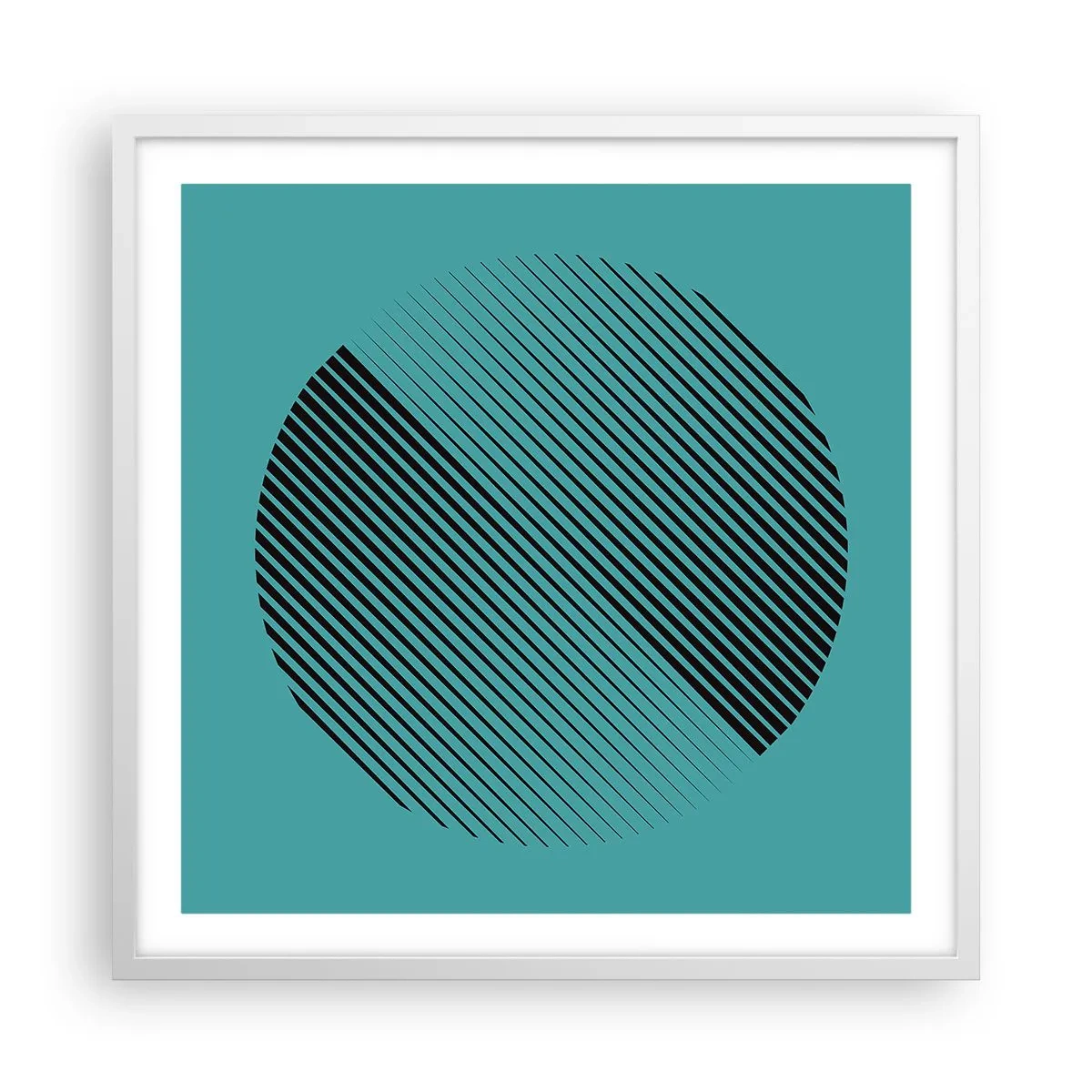 Poster in einem weißen Rahmen - Kreis – eine geometrische Variante - 60x60 cm