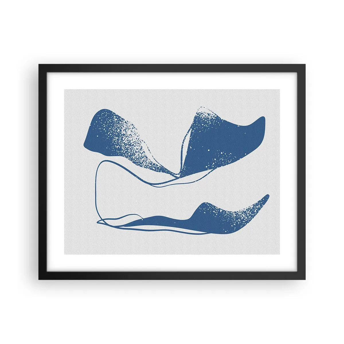 Poster in einem schwarzem Rahmen - Geflügelte Abstraktion - 50x40 cm