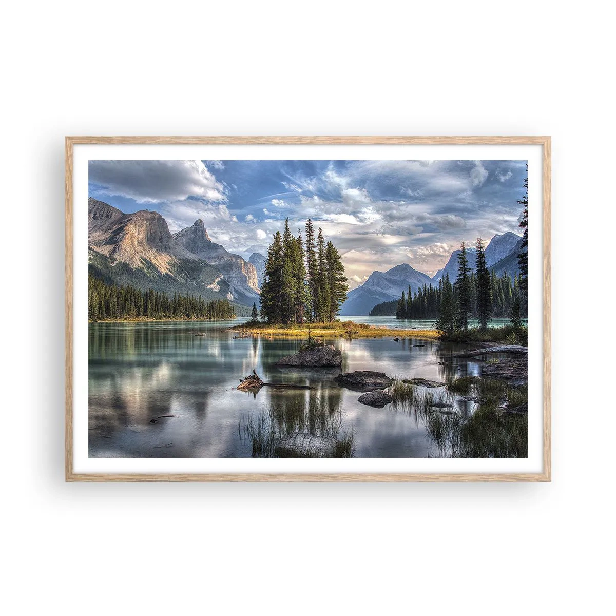 Poster in einem Rahmen aus heller Eiche - An dem tollen und sauberen Wasser ... - 100x70 cm