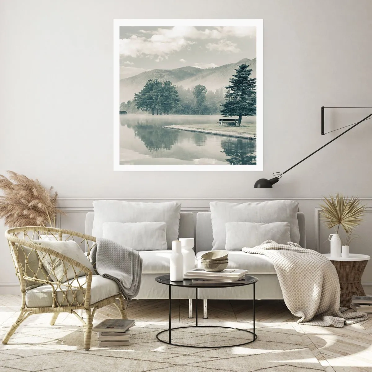 Poster - Der See schläft noch - 30x30 cm