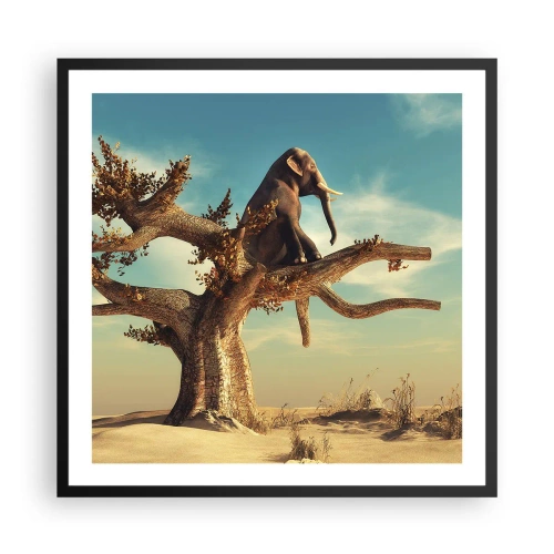 Poster in einem schwarzem Rahmen - Ein neuer Standpunkt - 60x60 cm