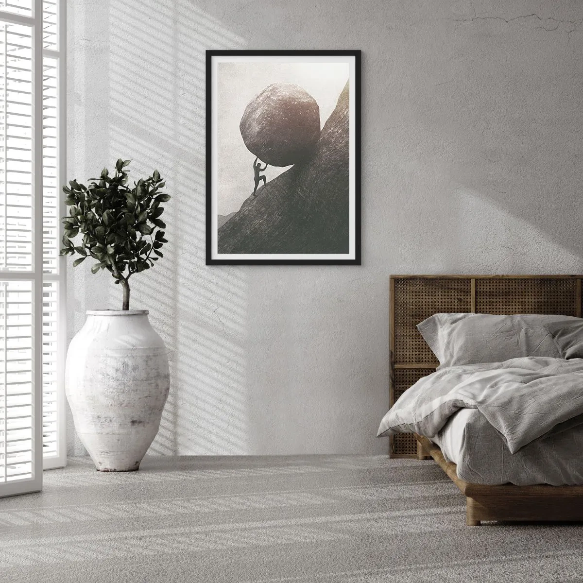 Poster in einem schwarzem Rahmen - Ich glaube wider alle Hoffnung - 61x91 cm