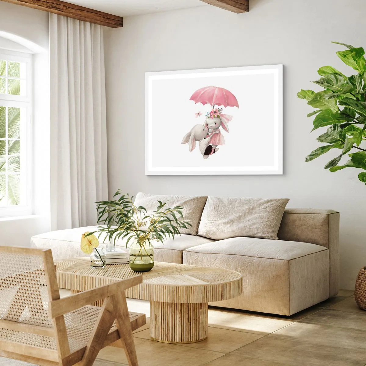 Poster in einem weißen Rahmen - Das ist eben Liebe - 50x40 cm