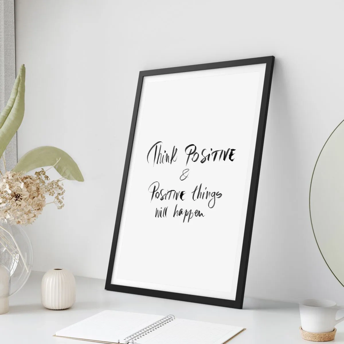 Poster in einem schwarzem Rahmen - Wie soll man leben? - 61x91 cm