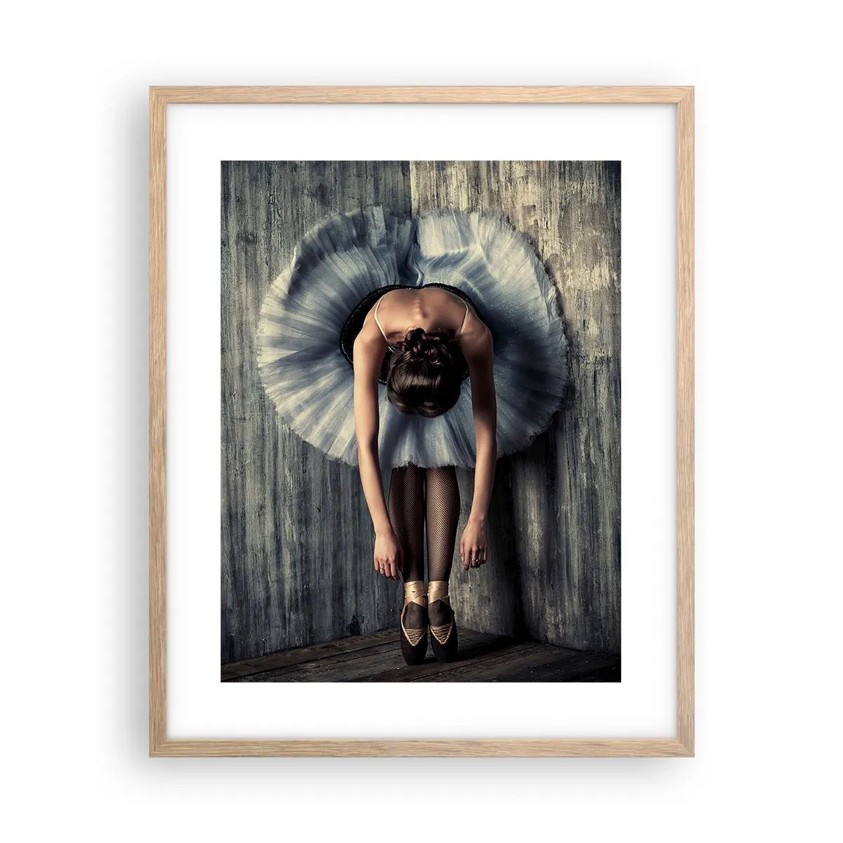 Poster in einem Rahmen aus heller Eiche - Wenn die Musik aufhört - 40x50 cm