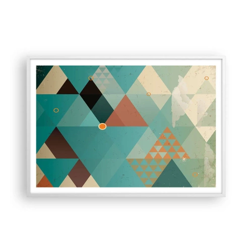 Poster in einem weißen Rahmen - Einheit der Vielheit, Vielheit der Einheit - 100x70 cm