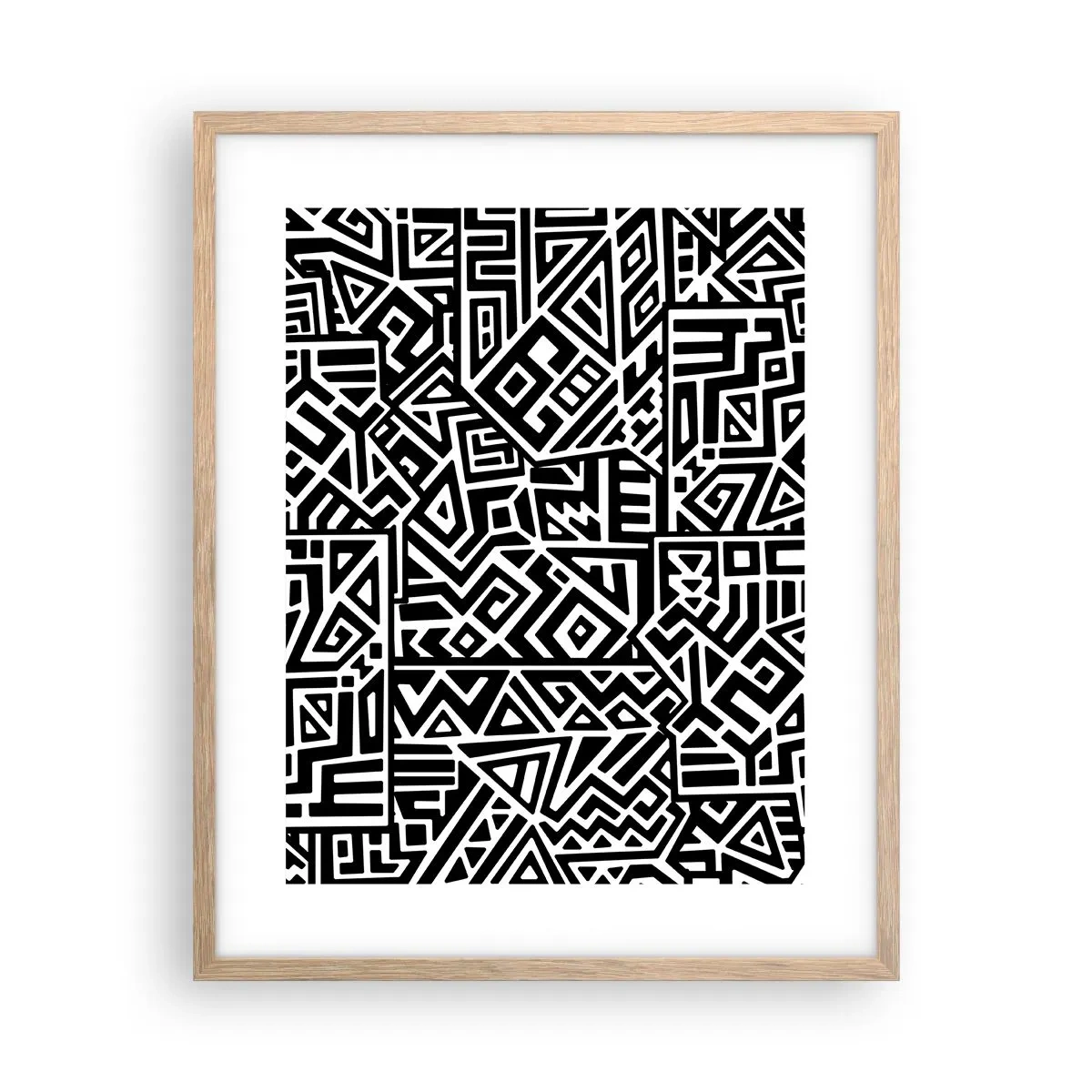 Poster in einem Rahmen aus heller Eiche - Präkolumbianische Komposition - 40x50 cm