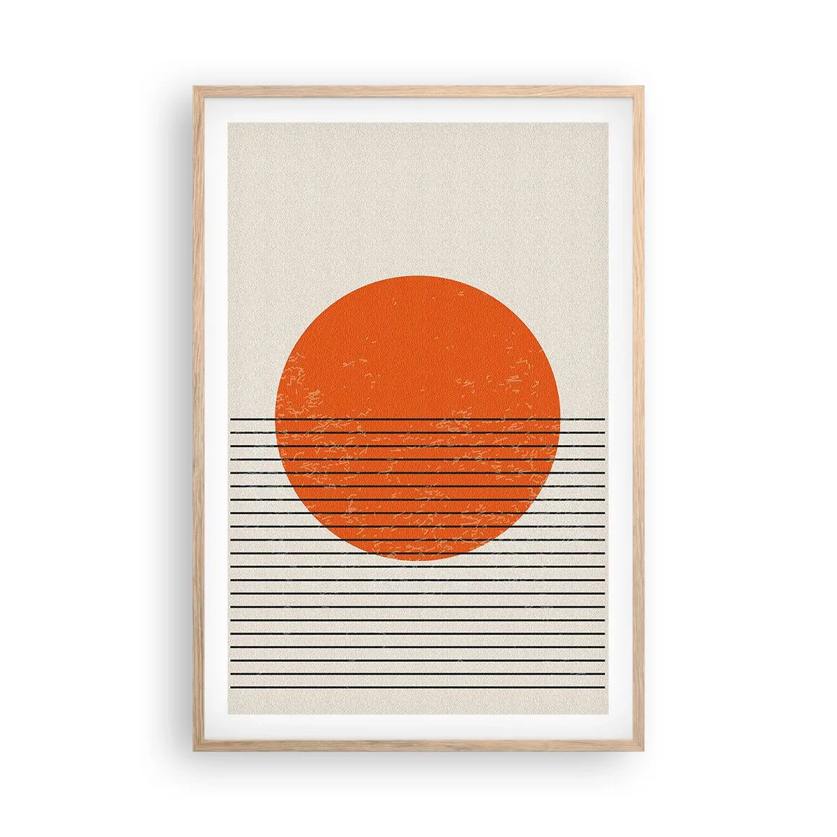 Poster in einem Rahmen aus heller Eiche - Immer die Sonne - 61x91 cm