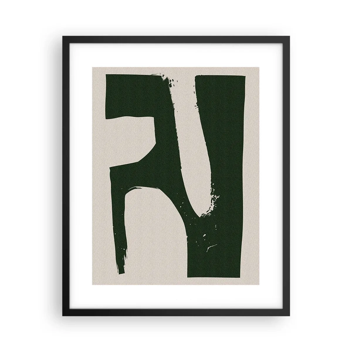 Poster in einem schwarzem Rahmen - Weiße Buchten - 40x50 cm