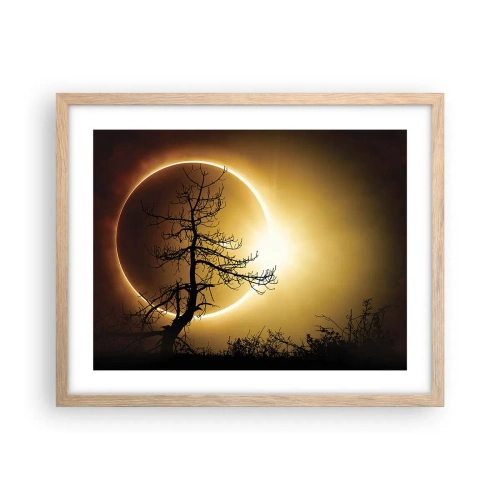 Poster in einem Rahmen aus heller Eiche - Totale Finsternis - 50x40 cm