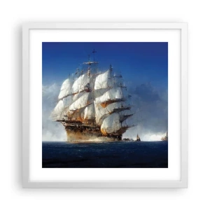 Poster in einem weißen Rahmen - Der große Ruhm! - 40x40 cm