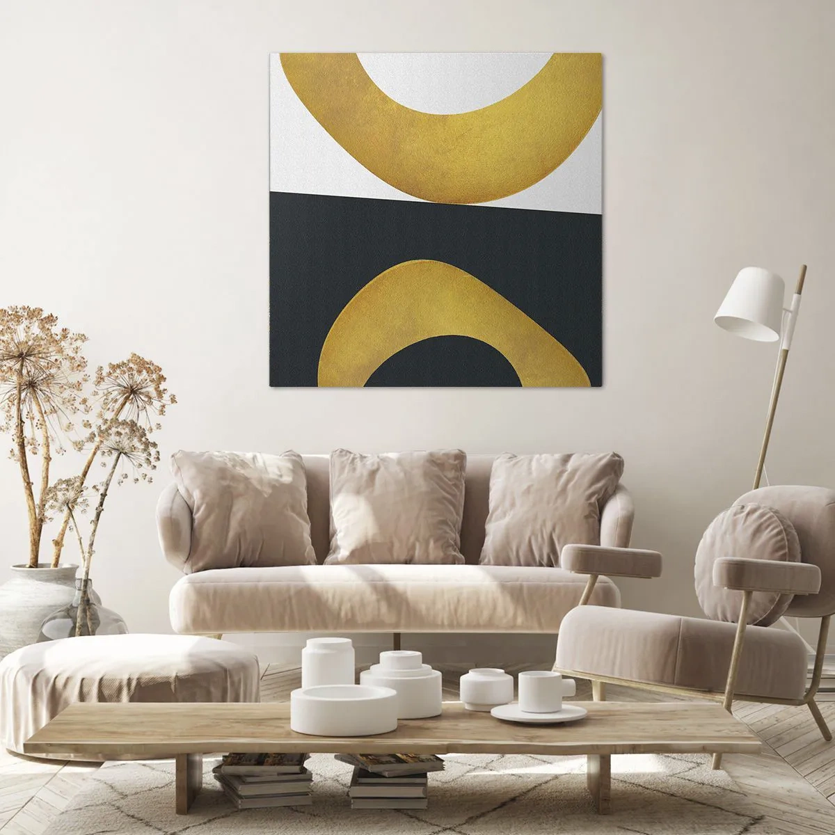 Bild auf Leinwand - Leinwandbild - Erstens: Gold - 50x50 cm