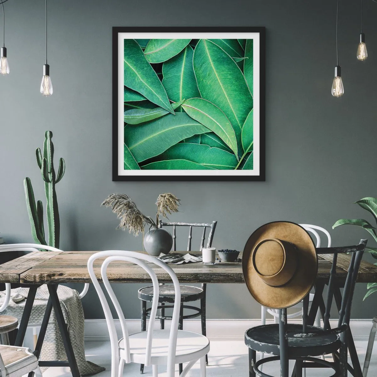 Poster in einem schwarzem Rahmen - Saftig und frisch - 40x40 cm