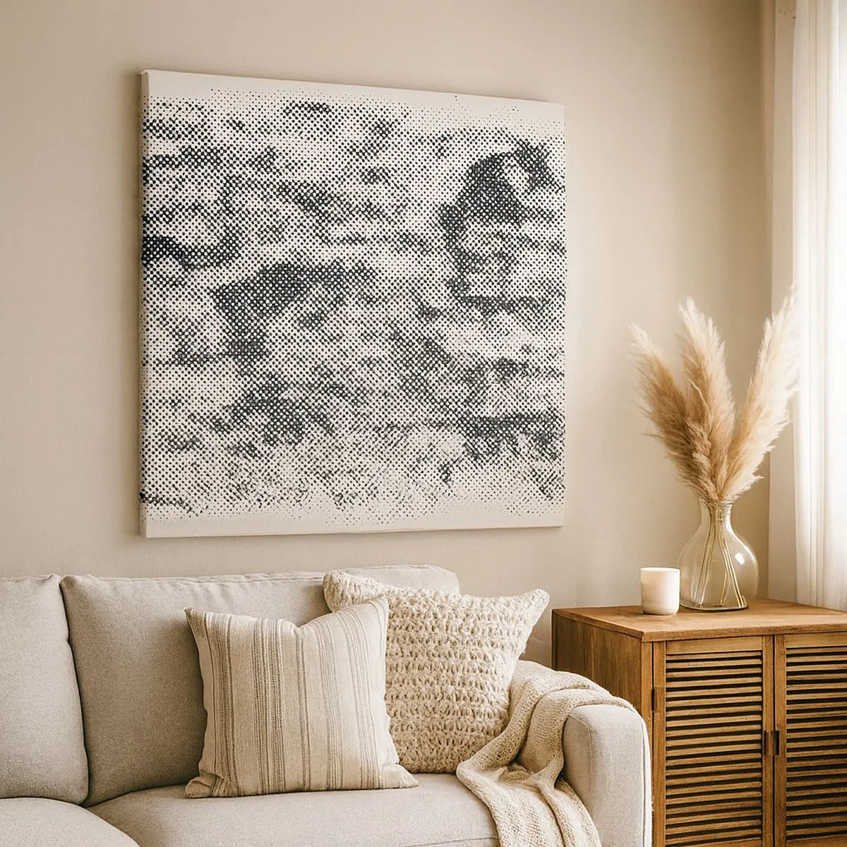 Bild auf Leinwand - Leinwandbild - Nebelige Komposition - 30x30 cm