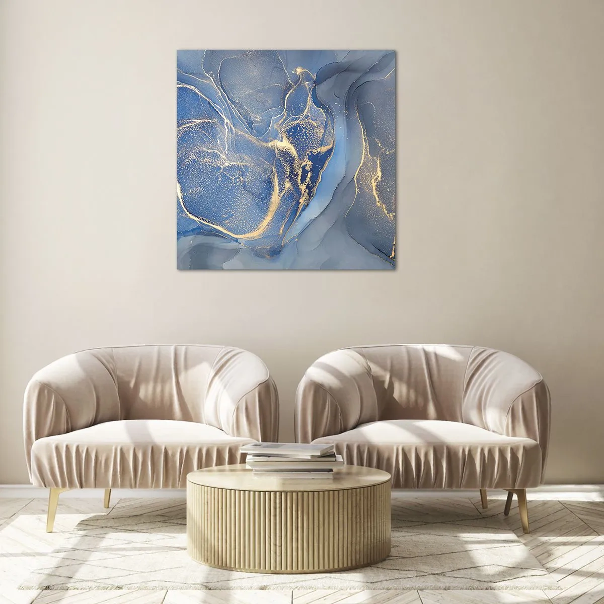 Glasbild - Bild auf glas - Goldstaub - 40x40 cm