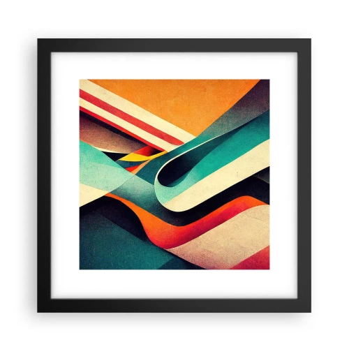 Poster in einem schwarzem Rahmen - Intensive Komposition - 30x30 cm