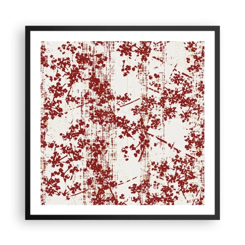 Poster in einem schwarzem Rahmen - Wie alter Perkal - 60x60 cm