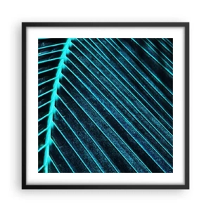 Poster in einem schwarzem Rahmen - Grüne Textur - 50x50 cm