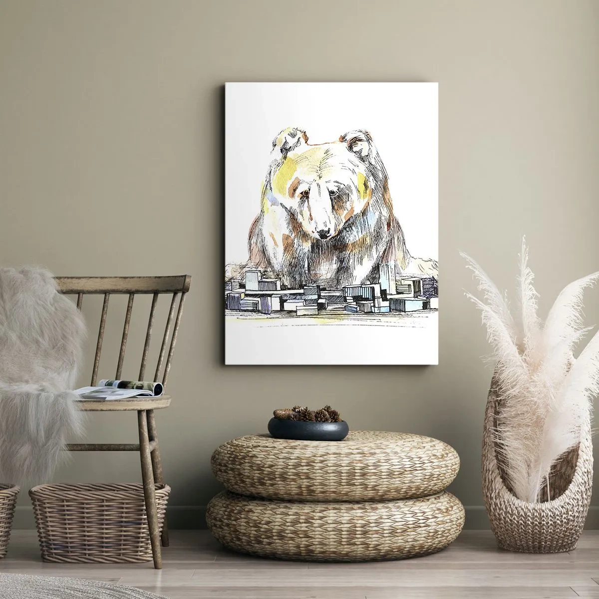 Bild auf Leinwand - Leinwandbild - Wie kann man so leben? - 45x80 cm