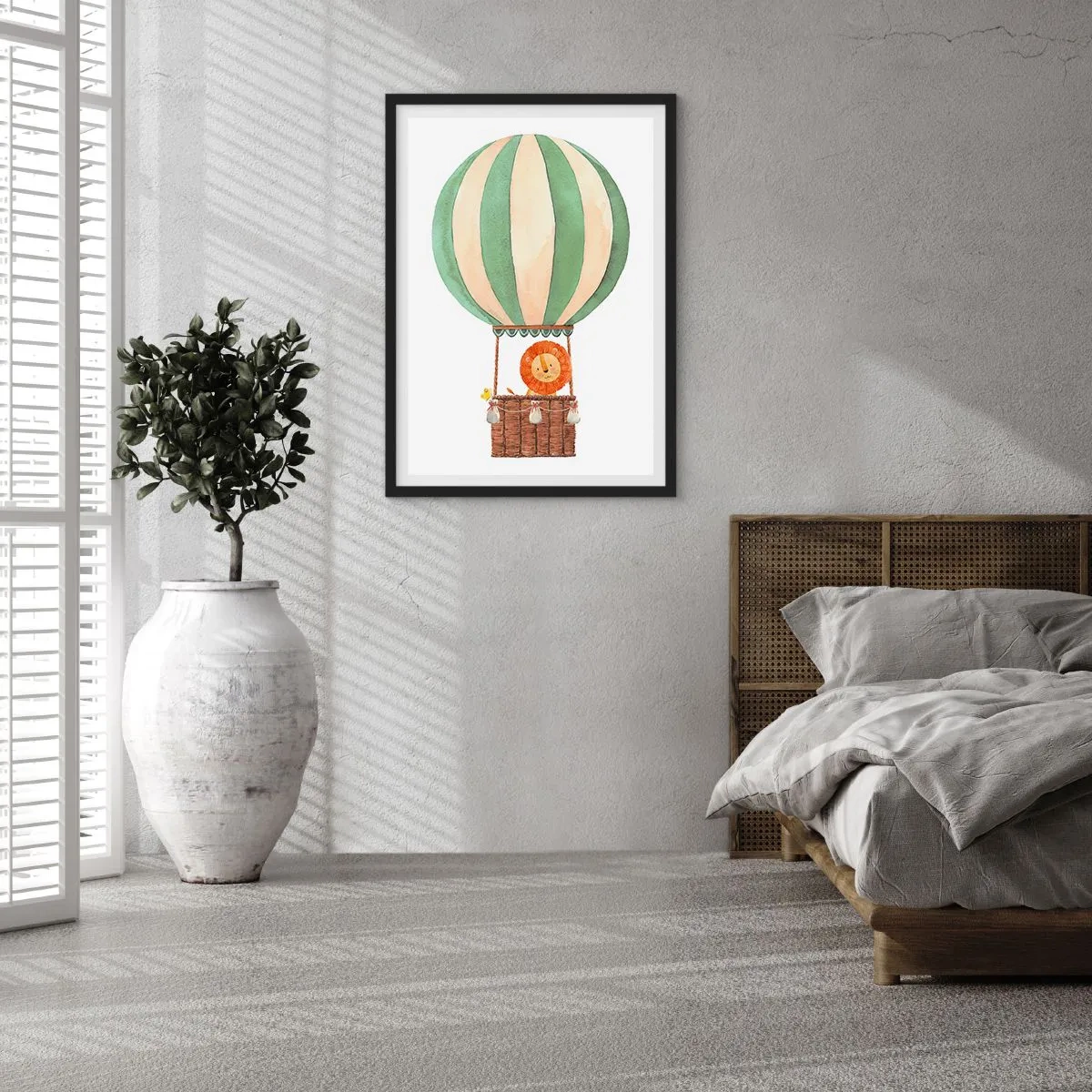 Poster in einem schwarzem Rahmen - Leons Reisen - 40x50 cm