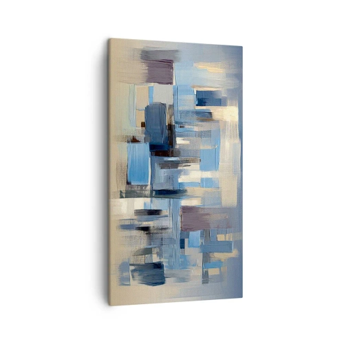 Bild auf Leinwand - Leinwandbild - Blaue Konstruktion - 45x80 cm