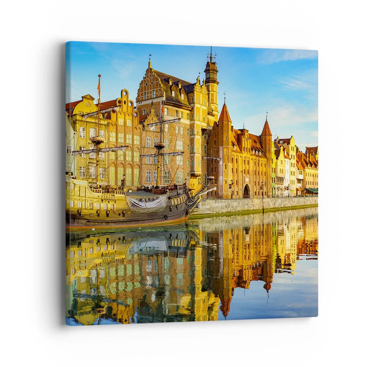 Bild auf Leinwand - Leinwandbild - Ein Spiegelbild der Vergangenheit - 40x40 cm