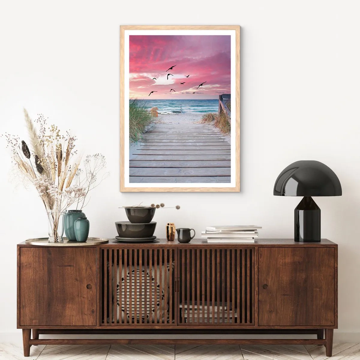 Poster in einem Rahmen aus heller Eiche - Baltischer Eindruck - 40x50 cm