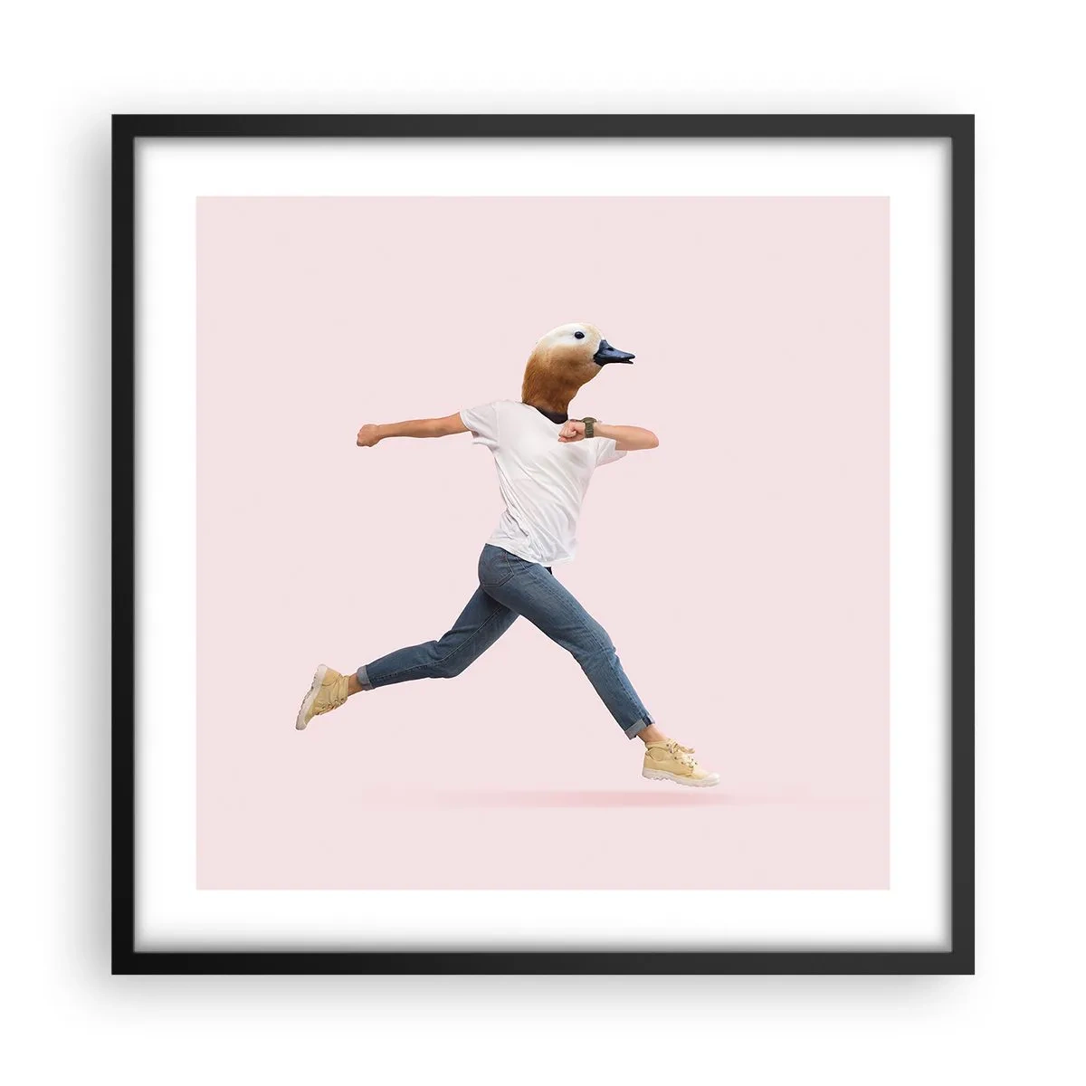 Poster in einem schwarzem Rahmen - Eine Prise Absurdität - 50x50 cm