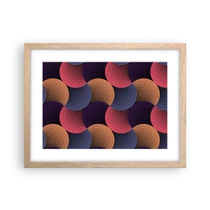 Poster in einem Rahmen aus heller Eiche - Im kreisenden Rhythmus - 40x30 cm