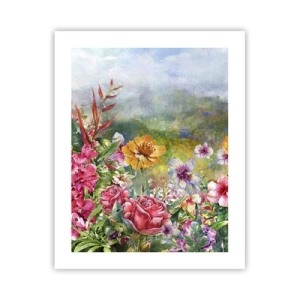 Poster - Ein Garten, der verrückt geworden ist - 40x50 cm