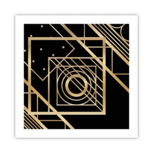 Poster - Goldene Geometrie - 50x50 cm