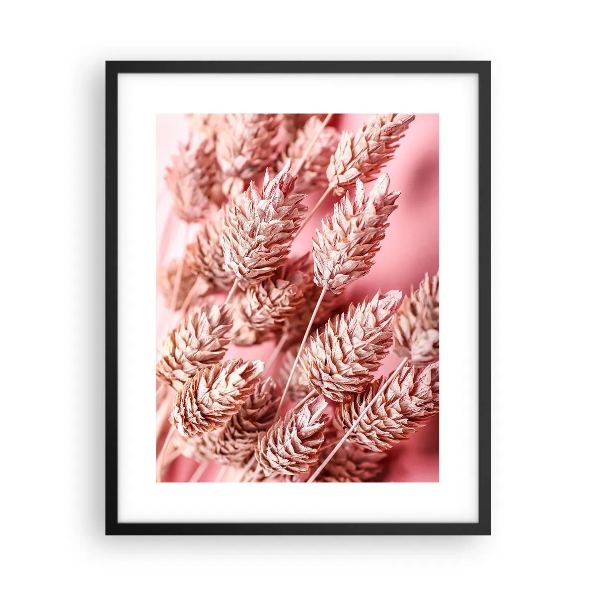 Poster in einem schwarzem Rahmen - Eine Blumenkaskade in Rosa - 40x50 cm