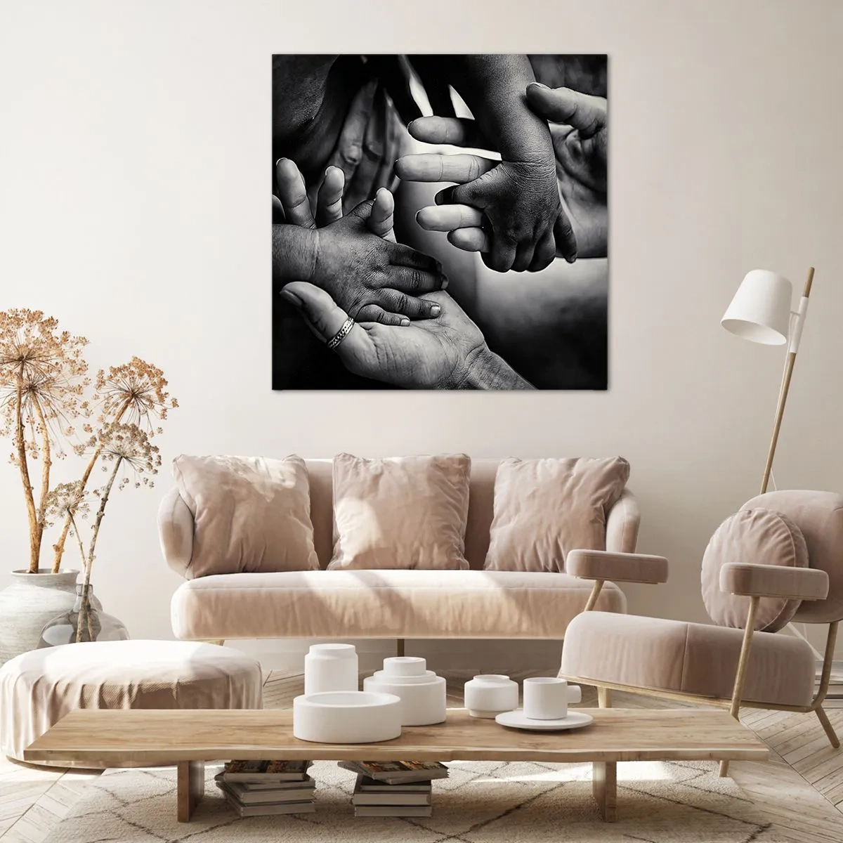 Bild auf Leinwand - Leinwandbild - Mensch sein - 50x50 cm