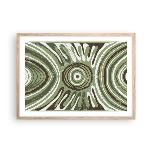 Poster in einem Rahmen aus heller Eiche - Explosion von Emotionen - 70x50 cm