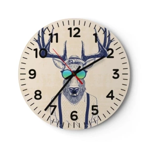 Wanduhr - Glasuhr - Wen hast du erwartet? - 40x40 cm