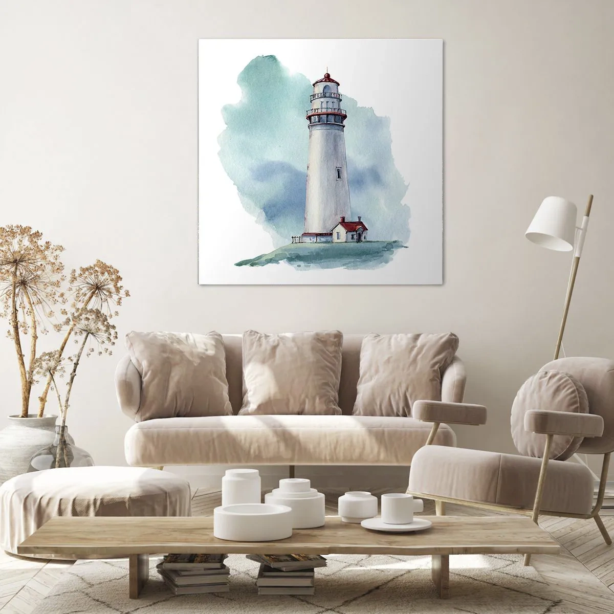 Bild auf Leinwand - Leinwandbild - Sanfte Schwester vom Blau - 70x70 cm