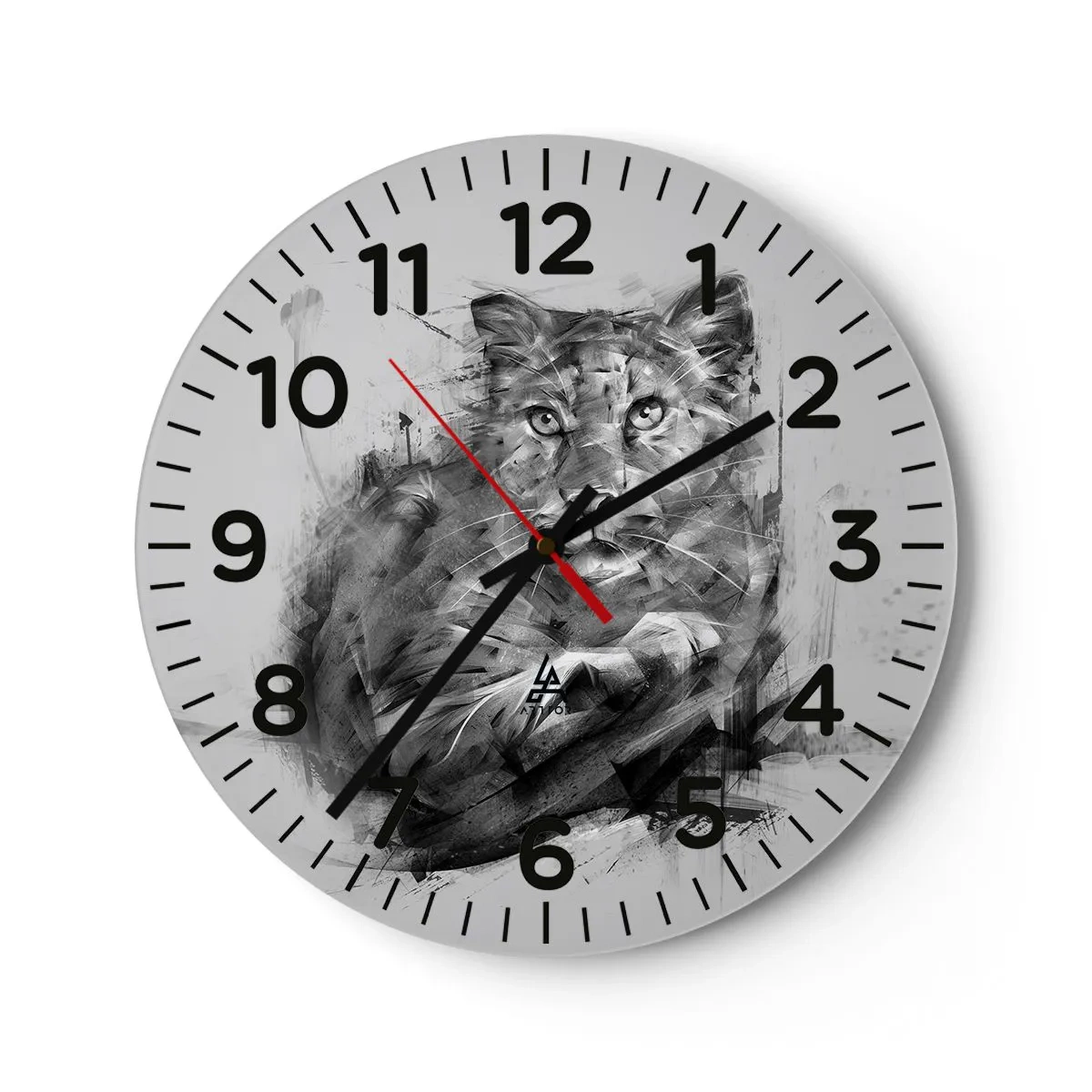 Wanduhr - Glasuhr - Ja, ich höre aufmerksam zu - 30x30 cm
