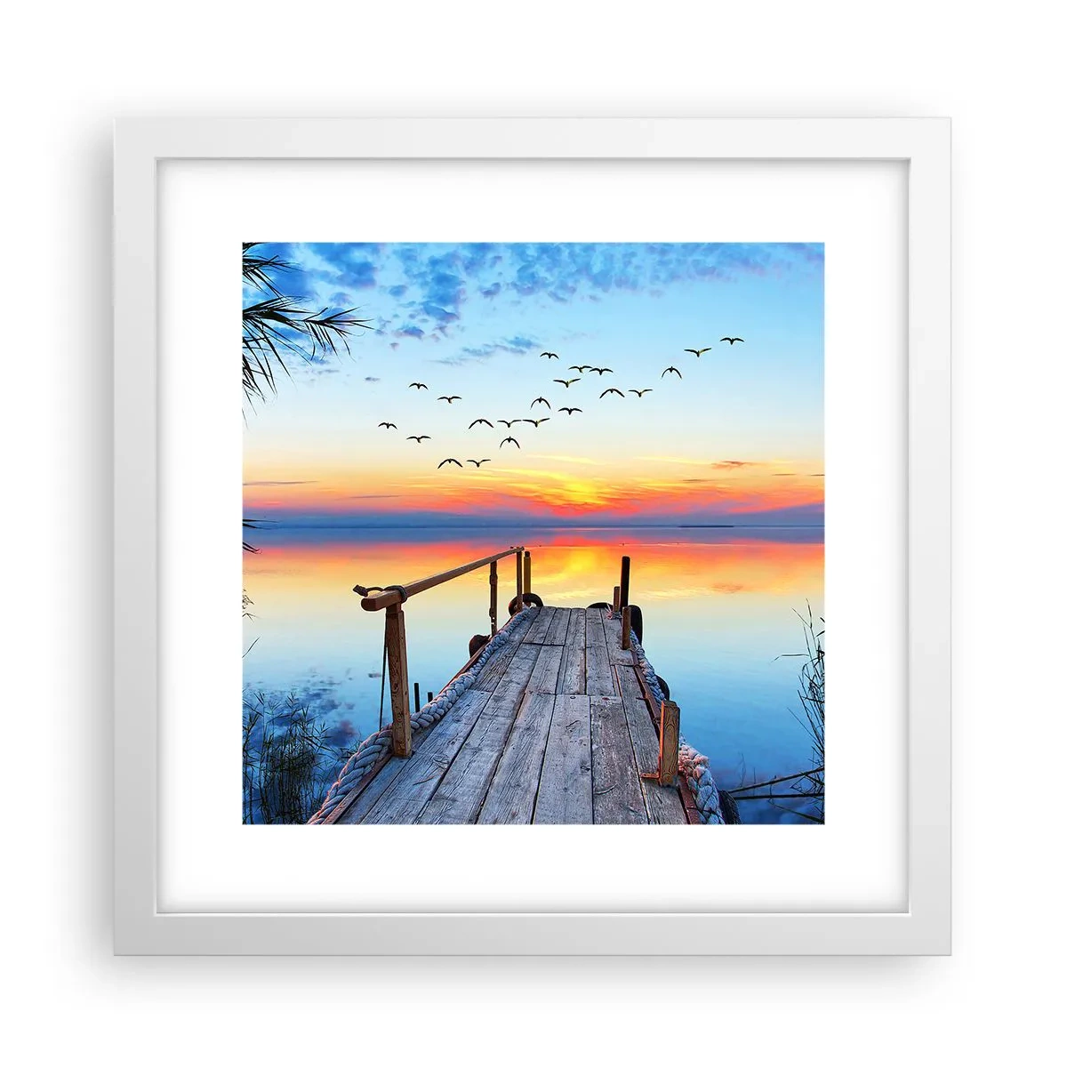 Poster in einem weißen Rahmen - Es ist Zeit, zurückzukehren ... - 30x30 cm