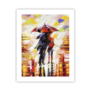 Poster - Gemeinsam durch die Nacht und den Regen - 40x50 cm