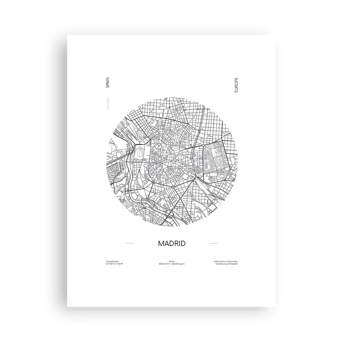 Poster - Anatomie von Madrid - 30x40 cm