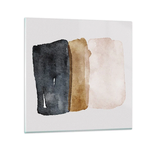 Glasbild - Bild auf glas - Die Komposition der Farben der Erde - 30x30 cm